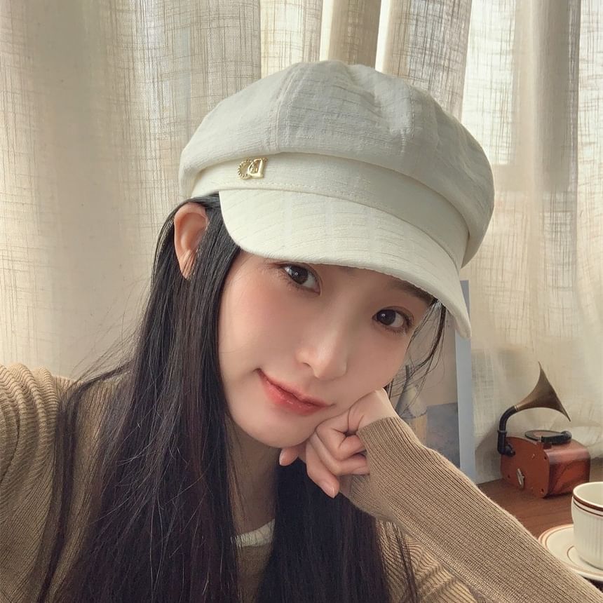 Newsboy Accent Cap Plain Rhinestone