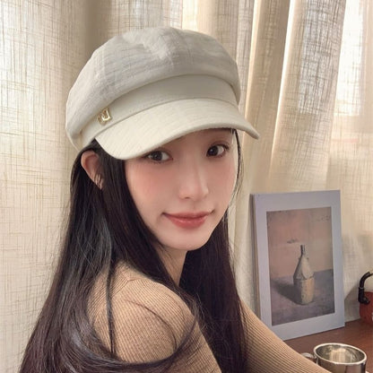 Newsboy Accent Cap Plain Rhinestone