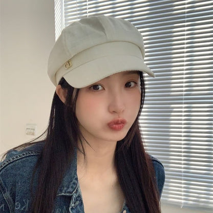 Newsboy Accent Cap Plain Rhinestone