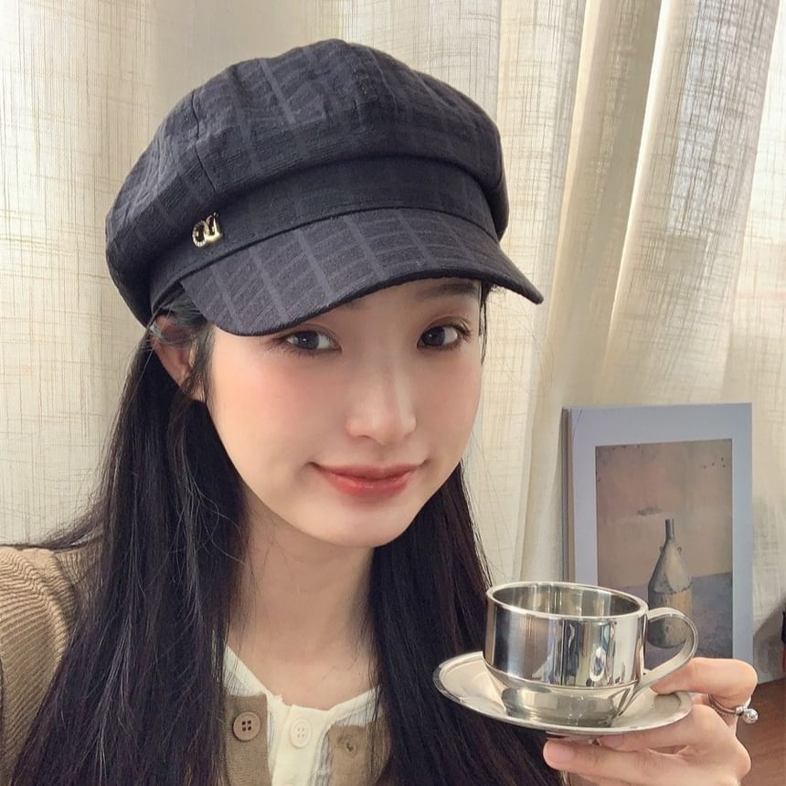 Newsboy Accent Cap Plain Rhinestone