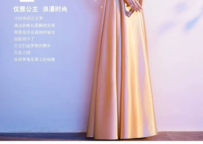 A-Line Gown Sequin Short-Sleeve Evening