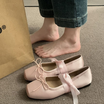 Balletcore Floral Flats Accent