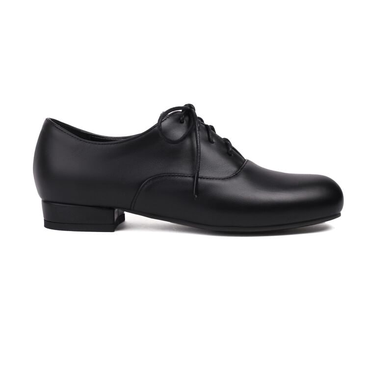 Heel Plain Leather Lace-Up Chunky Faux Shoes
