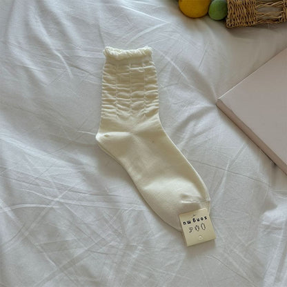 Plain Ruched Socks