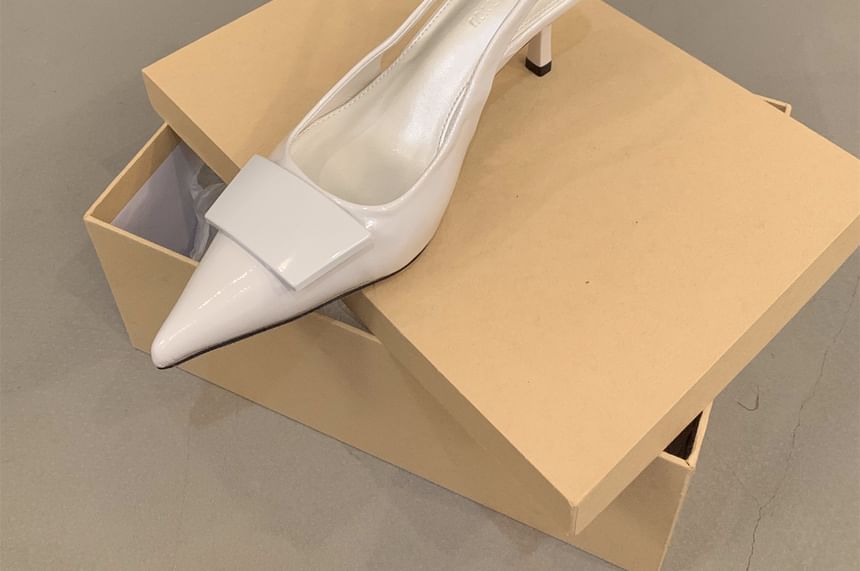 Pointed Toe Stiletto Slingback Heel Sandals