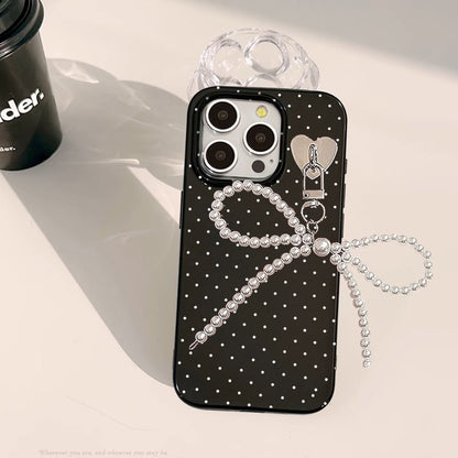 Dotted Bow Case Phone Charm