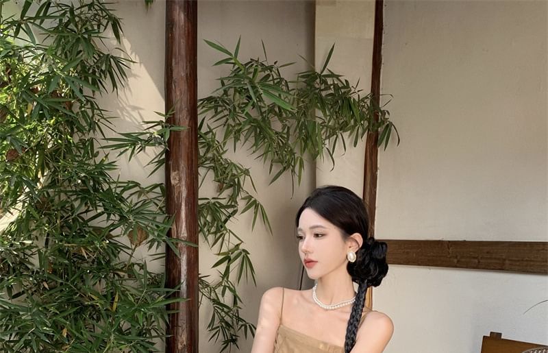 A-Line Mid Camisole Set: Maxi Plain + Rise Top Flowy Skirt