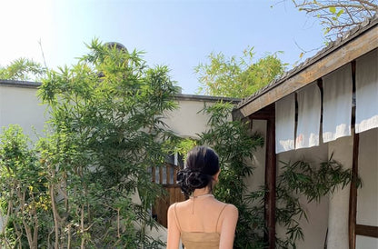 A-Line Mid Camisole Set: Maxi Plain + Rise Top Flowy Skirt