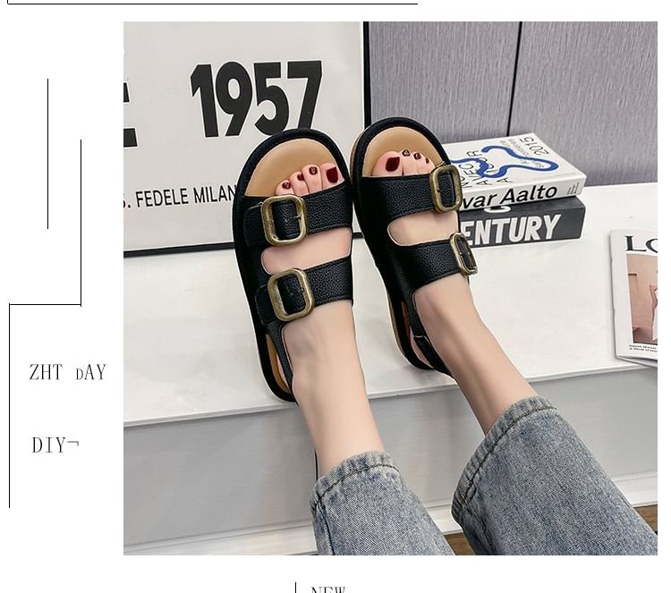 Buckled Flat Sandals