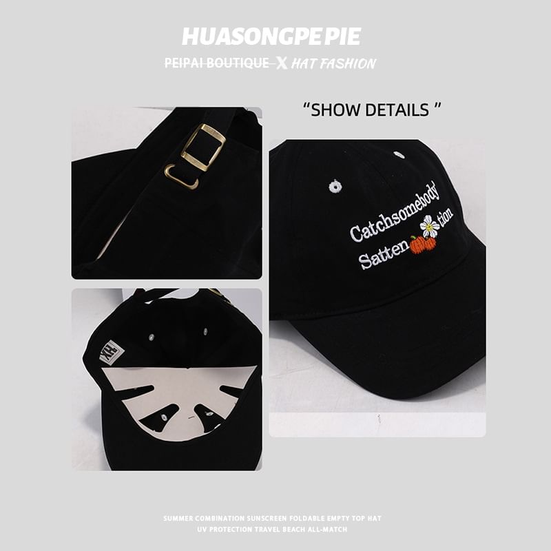 Baseball Lettering Cap Embroidered