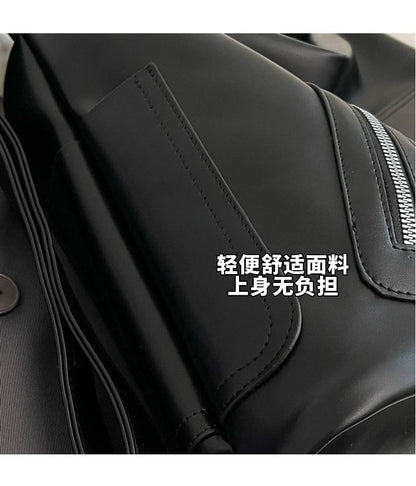 Multi-Pocket Tote Leather Bag Faux