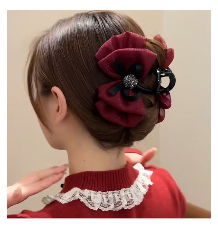 Bow Mesh Acrylic Hair Clamp (Various Designs)