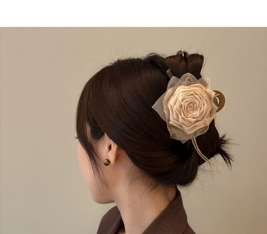 Floral Fabric Hair Clamp / Hair Clip