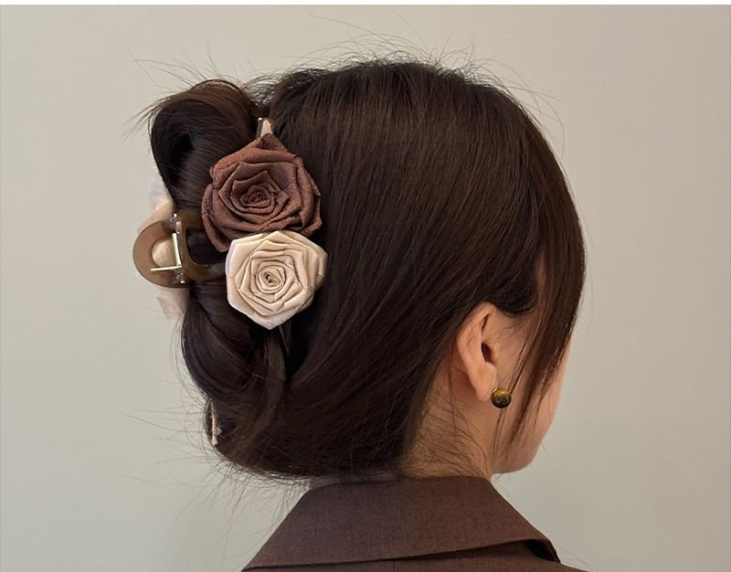 Floral Fabric Hair Clamp / Hair Clip