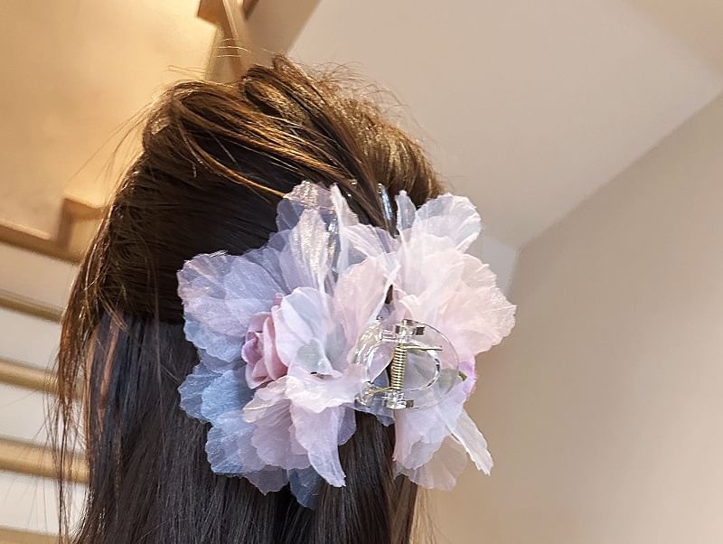 Floral Mesh Hair Clamp