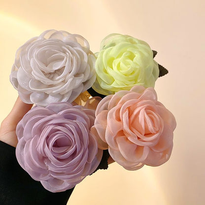 Hair Floral Claw Mesh