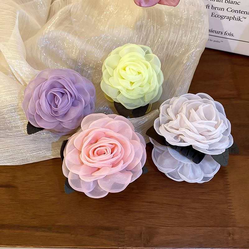 Hair Floral Claw Mesh