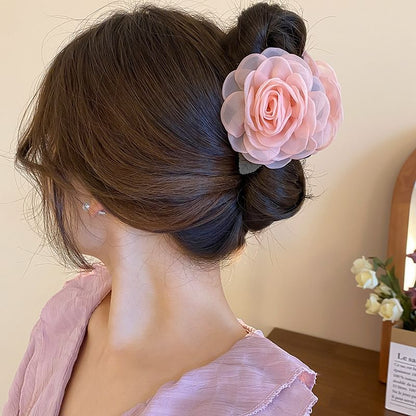 Hair Floral Claw Mesh