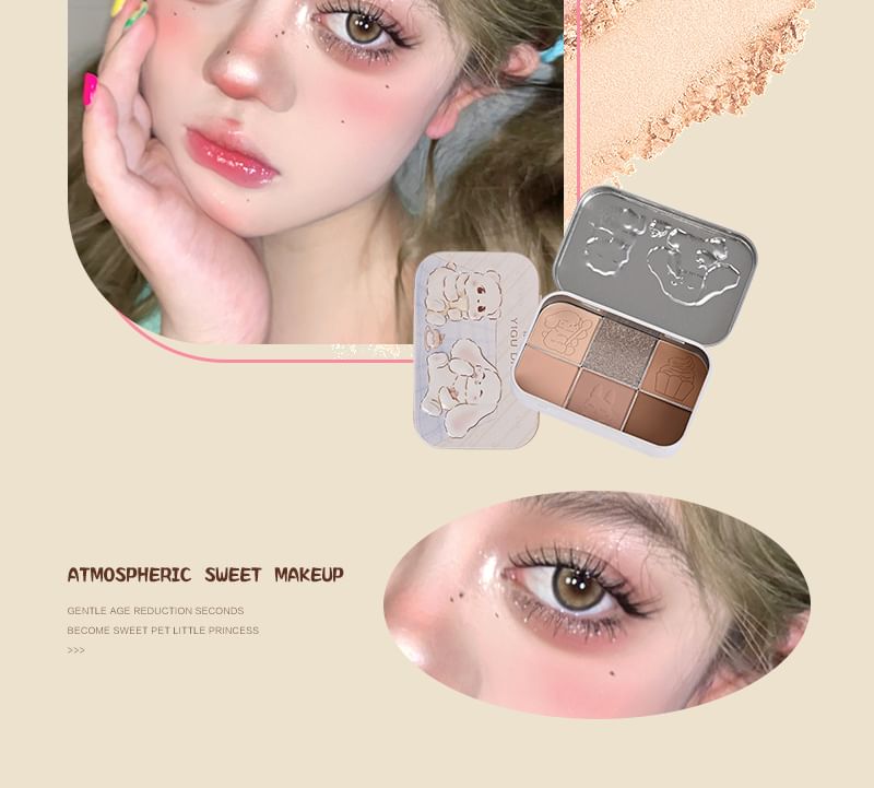 Tea Party Series Metal Box Eyeshadow Palette #01