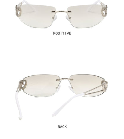 Heart Rimless Sunglasses