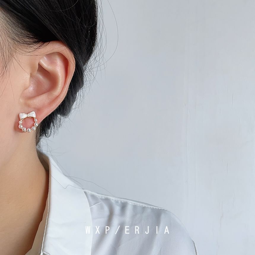 Cuff Earring Pearl Faux