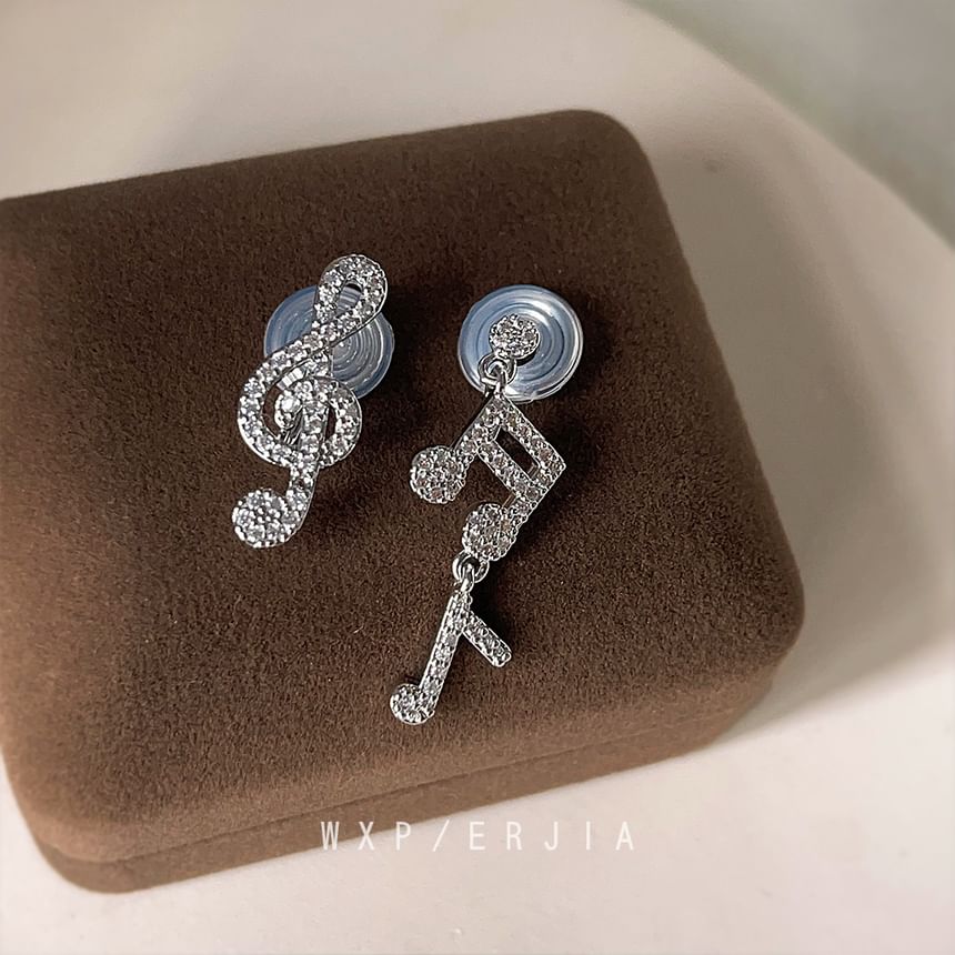 Earring Cuff Rhinestone Music