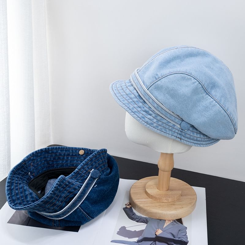 Denim Newsboy Cap