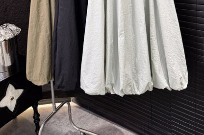 Plain A-Line High Waist Skirt Midi