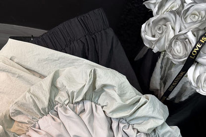 Plain A-Line High Waist Skirt Midi