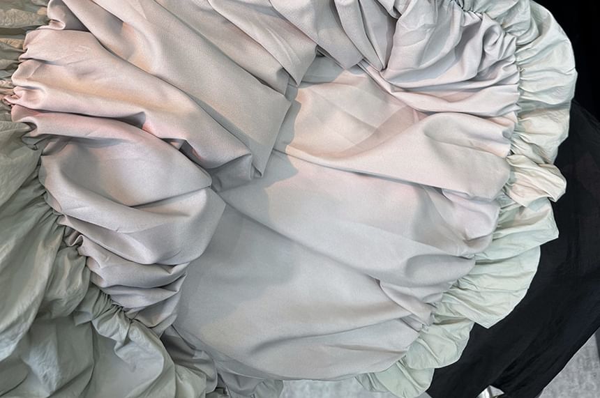 Plain A-Line High Waist Skirt Midi