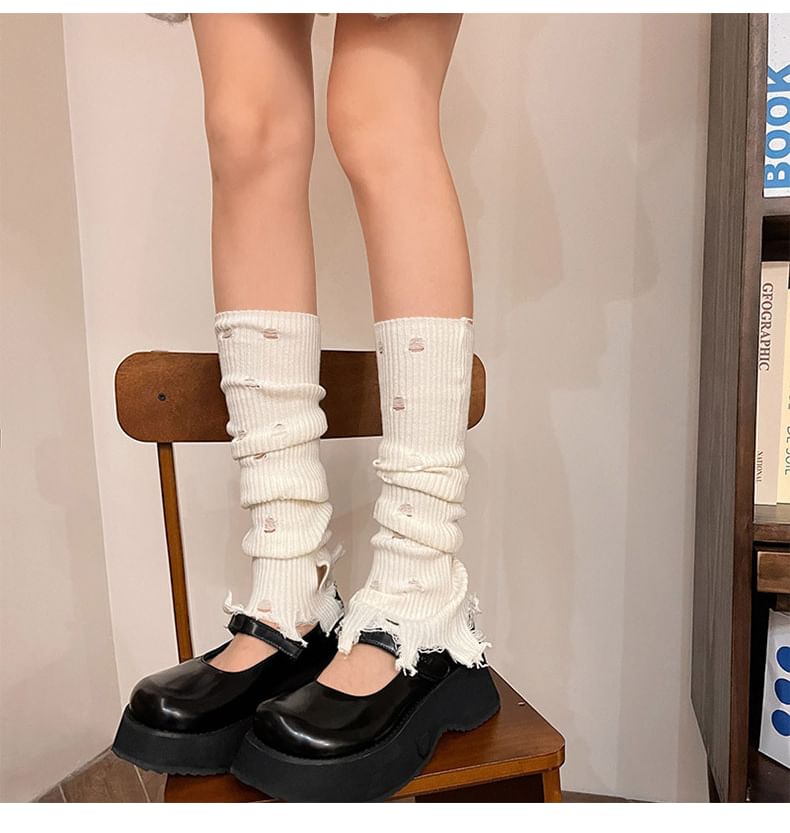 Jambières unies et vieillies