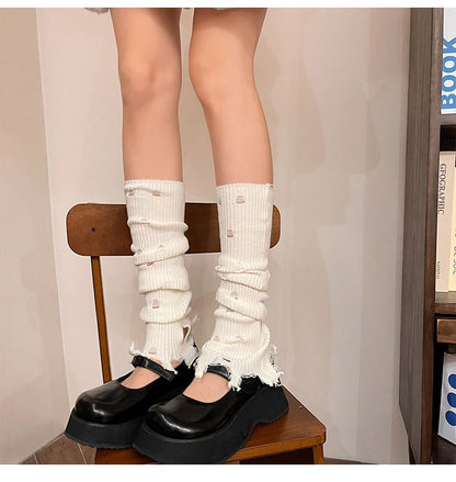 Jambières unies et vieillies