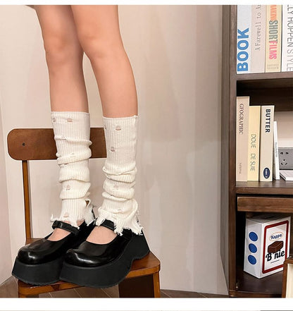 Jambières unies et vieillies