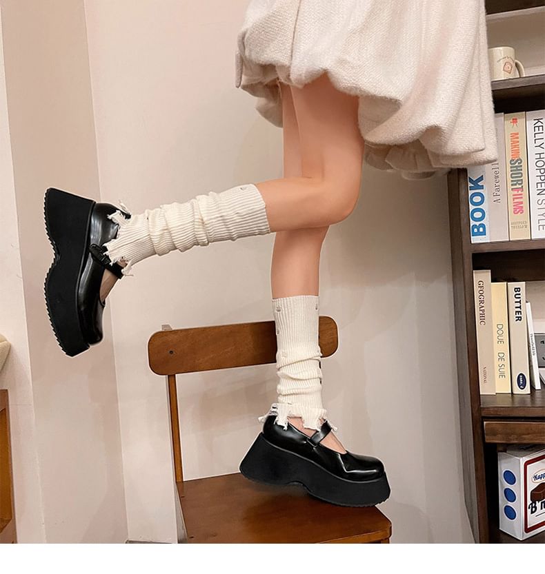 Jambières unies et vieillies