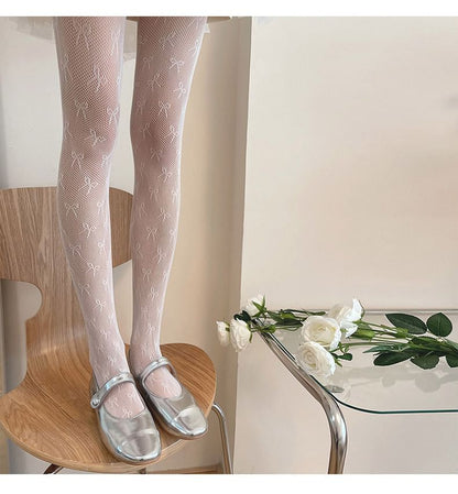 Two Tone Lace Sheer Tights