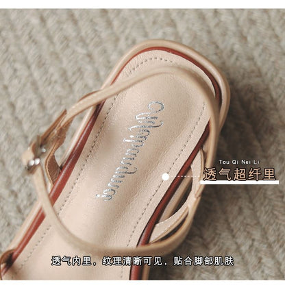 Heel Strappy Block Sandals