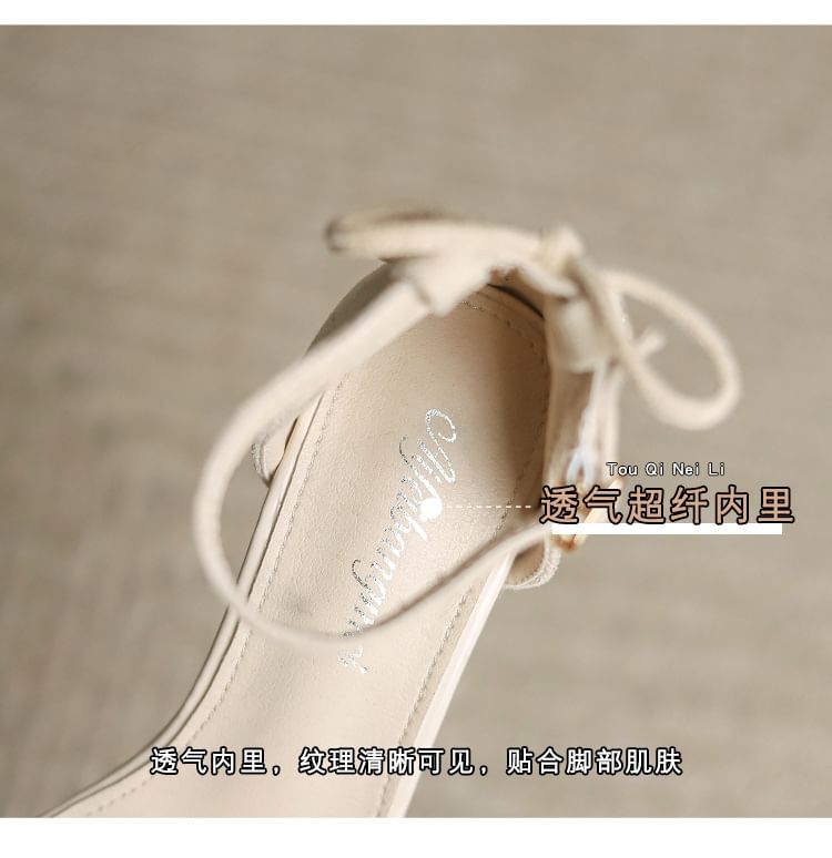 Sandals Heel Ankle Chunky Strap