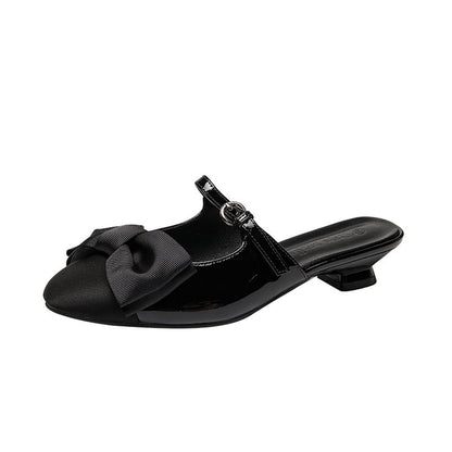 Mules Jane Kitten Heel Shoes Mary / Bow