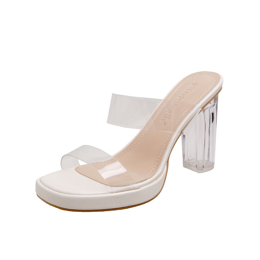 Chunky Heel Sandals Platform Slide