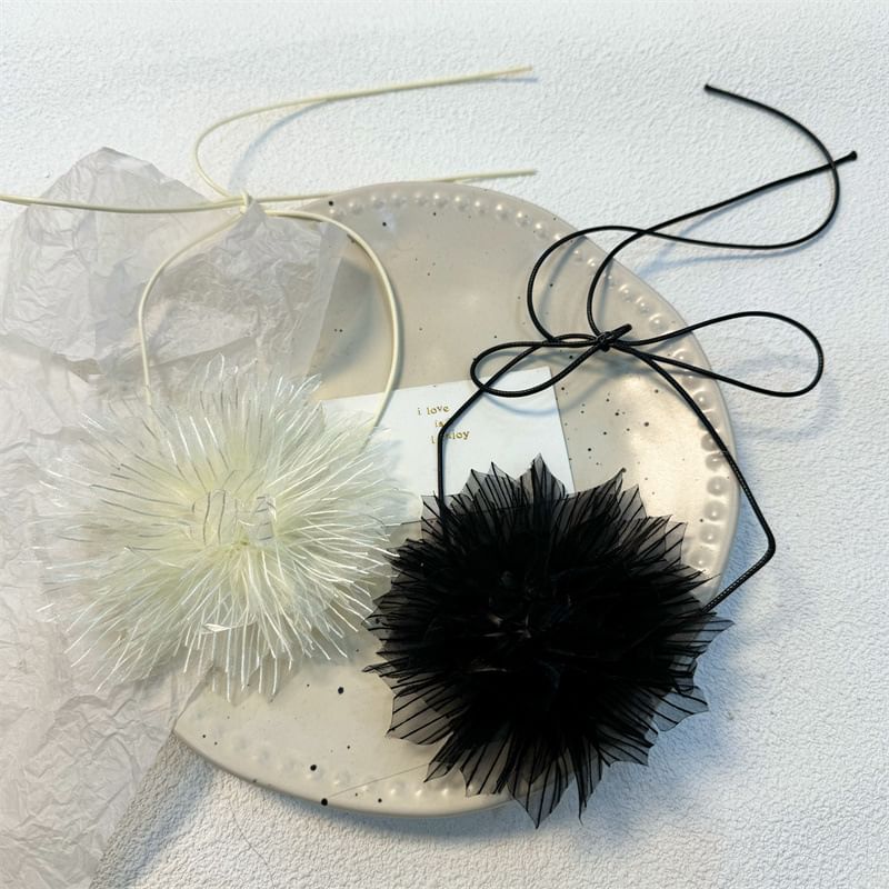 Choker Floral String Fabric