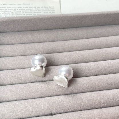 Earring Heart Stud Alloy