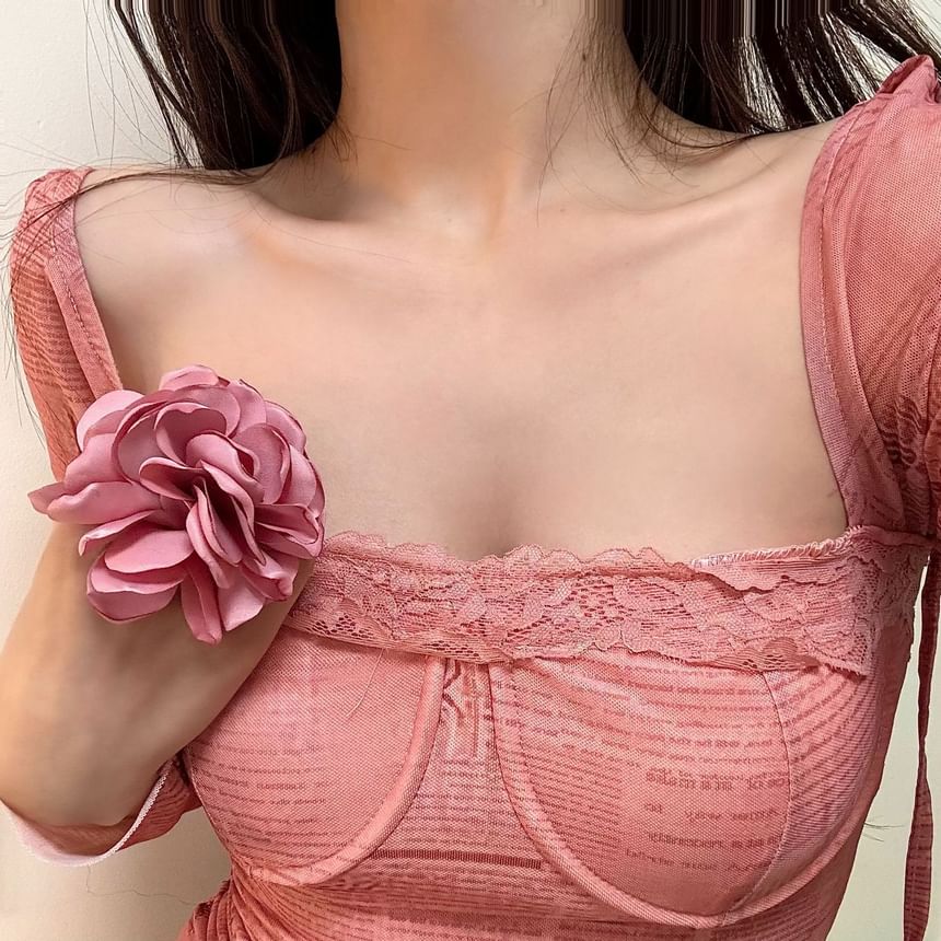 Ring Fabric Floral Open