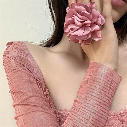 Ring Fabric Floral Open