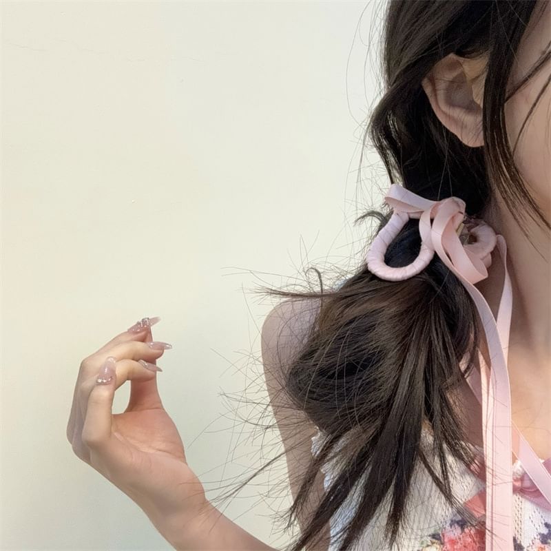 Ribbon Clamp Hair Heart