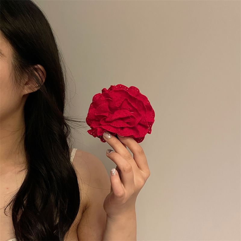 Hair Clamp Scrunchie / Floral Fabric