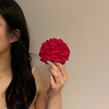 Hair Clamp Scrunchie / Floral Fabric