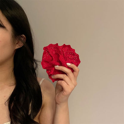 Hair Clamp Scrunchie / Floral Fabric