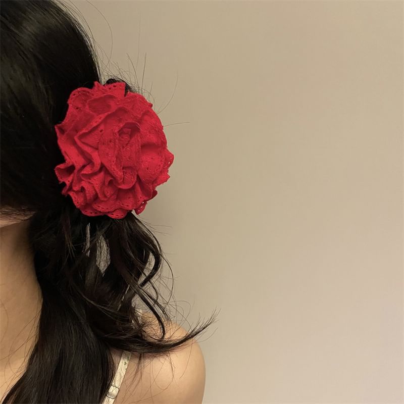 Hair Clamp Scrunchie / Floral Fabric