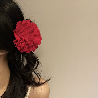 Hair Clamp Scrunchie / Floral Fabric