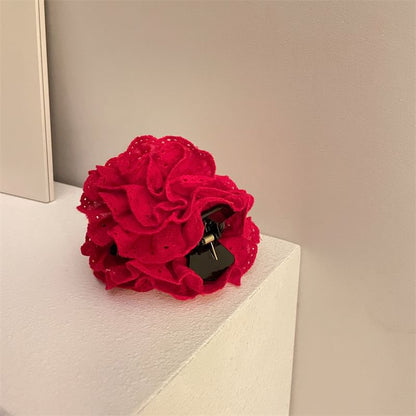 Hair Clamp Scrunchie / Floral Fabric